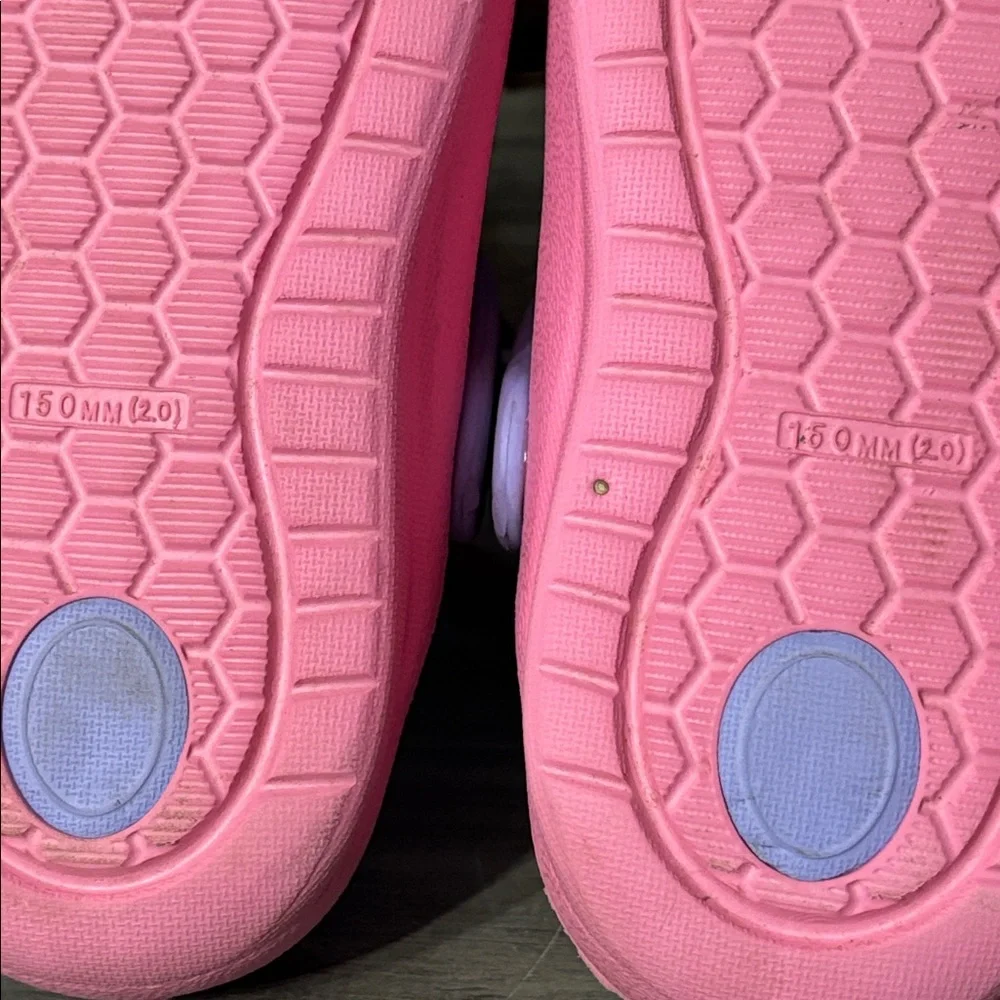 PRE OWNED Toddler Pink & Purple Clogs 150 MM CONVERTS TYPICALLY TO 7.5-8